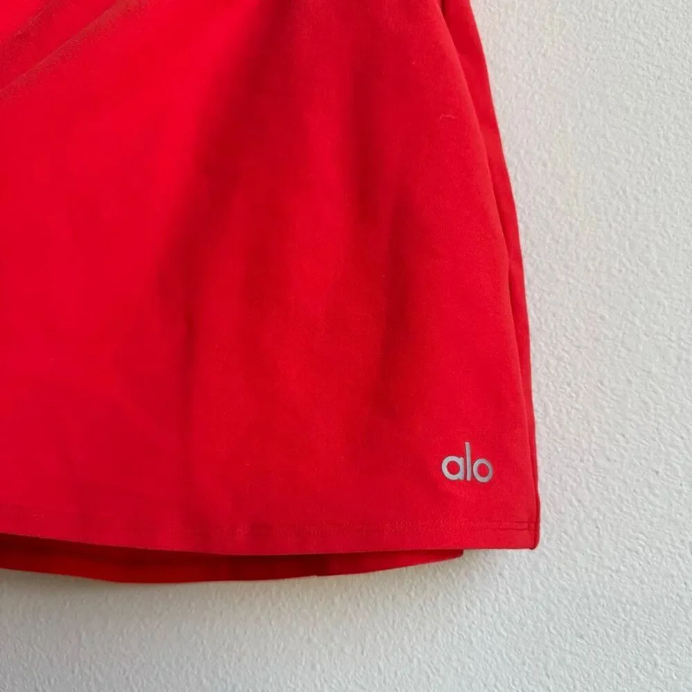 Alo Yoga Skirt Womens Small? Medium? AloSoft Backspin Lined Yoga Tennis Red